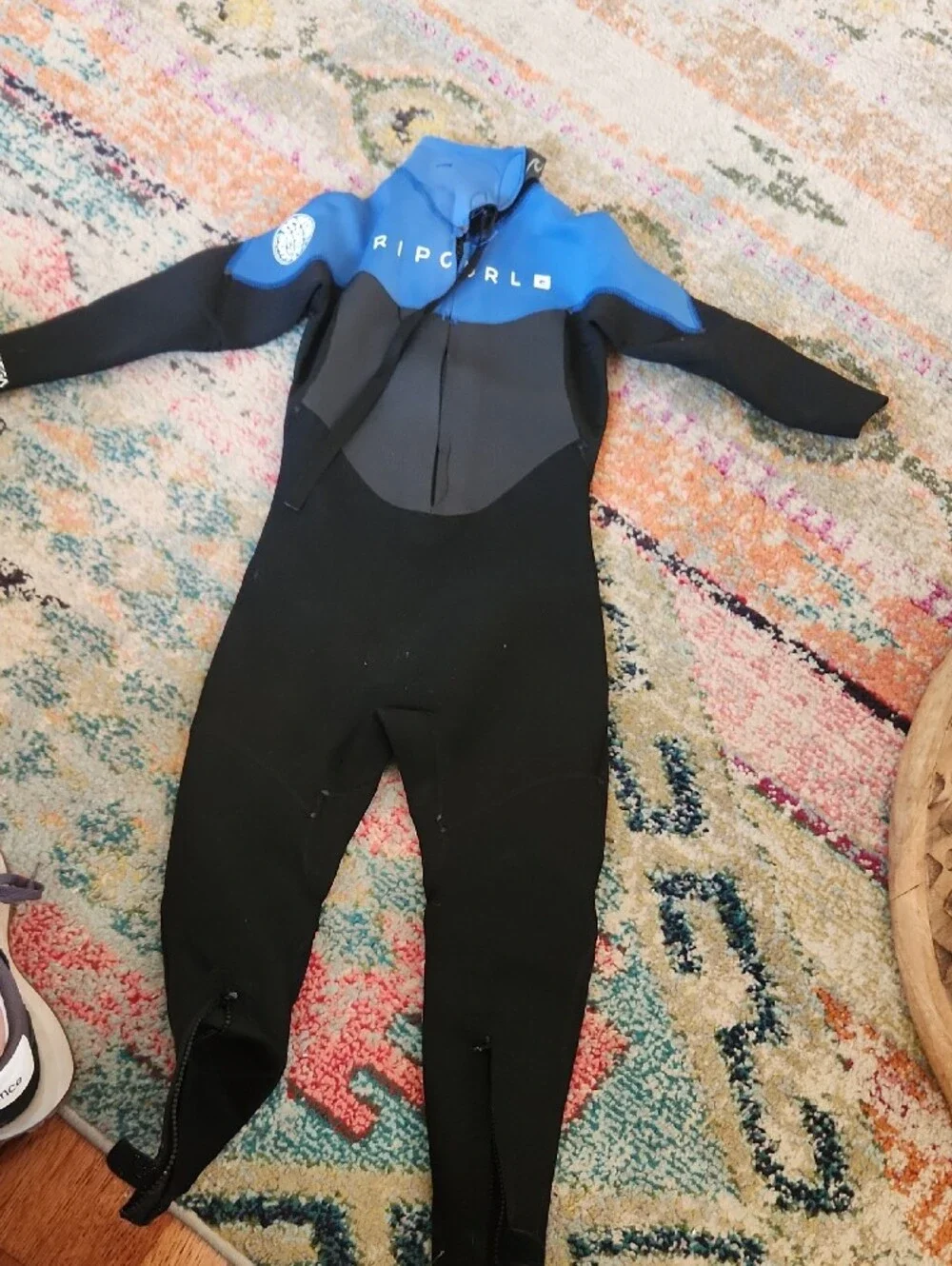 Rip Curl Kids Blue and Black Long WETSUIT